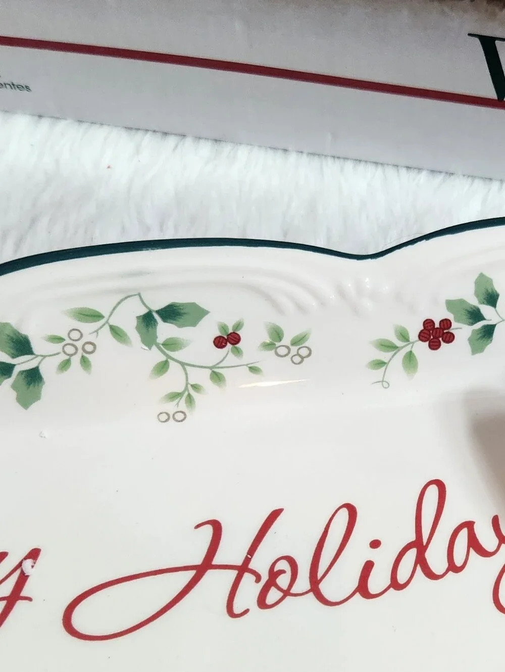 Pfaltzgraff Winterberry Appetizer Tray wih Toothpick Holder